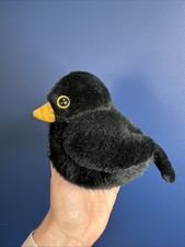 WORKING K&M Int. Wild Republic Male Blackbird RSPB Bird Soft Plush Cuddly Toy 