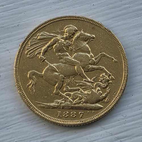 Victoria gold sovereign 1887 - sovereign,