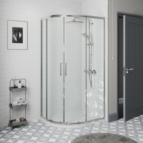 Offset quadrant shower - quadrant,