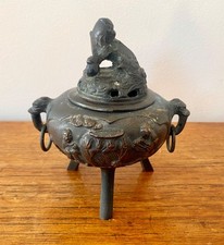 Antique japanese bronze censer - japanese,