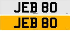 cherished number plates private reg plate   JEB 80    JEB 80   JEB 80   JEB 80