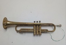 Vintage Brass Trumpet with Mouthpiece - Untested Musical Instrument