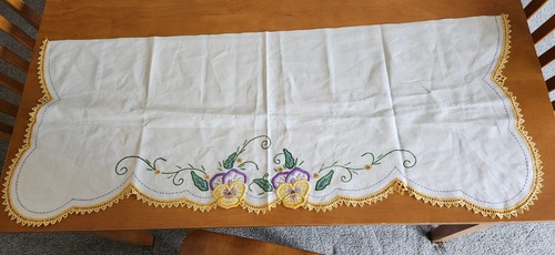 Vintage embroidered dresser - embroidered,