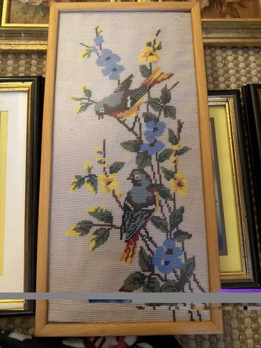 Vintage framed tapestry - vintage,