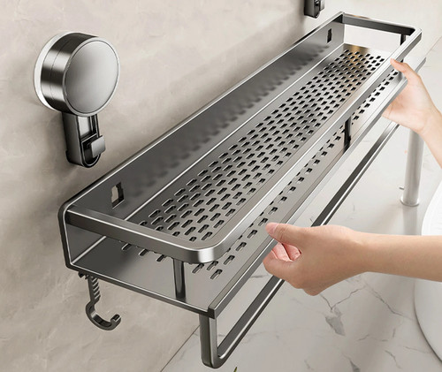 Wall mounted bathroom rack - wall,