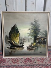 Vintage Oil Painting On Board
