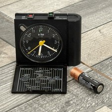 Braun Analogue Travel World Quartz Alarm Clock Bedside Ag 871-B West Germany