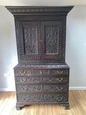 Antique 19th Century Oak Linen