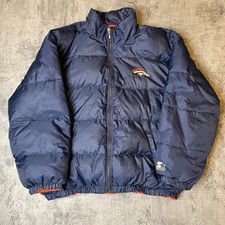 Vintage starter puffer Denver Broncos 90s reversible orange and blue embroidered