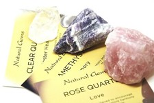 Rose Quartz, Clear Quartz &