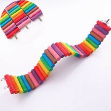 Wooden Pet Ladder Bridge Stair Gerbil Hamster Parrot Rodent Rat Toy Colorful