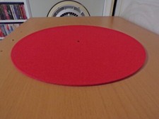 Red, Green & Orange Felt Turntable Mats - Pre Owned - Quantity of 3