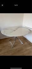 Carter 6 Seater Marble Effect Table 