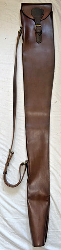 Brown leather shotgun slip - shotgun,