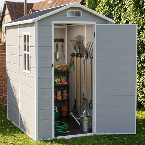 6ft plastic garden storage - 4,