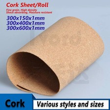 Cork Sheet Roll High Density Landscape Mats Model Railway 300mm Width 1mm Thick