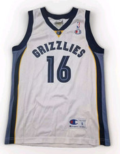 Vintage Champion Memphis Grizzlies NBA Jersey 16 Gasol Size S Retro