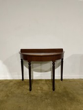 Victorian mahogany demi lune table