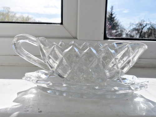 Pressed glass small - , sauce