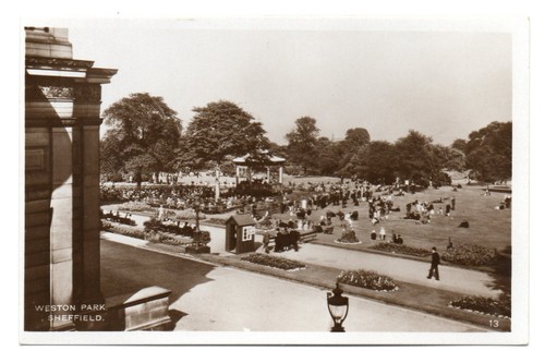 Antique postcard weston park - weston,
