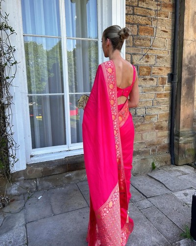 Kalki pink pre pleated - kalki,