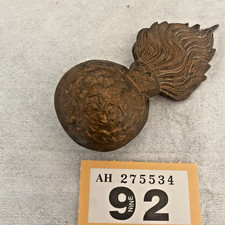 BRITISH MILITARY CAP BADGES, Northumberland Fusiliers Fur Cap Badge, Victorian