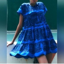 Zara Cobalt blue Embroidered