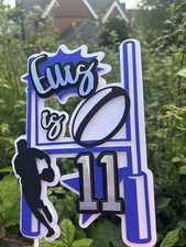 Personalised Rugby Cake Topper