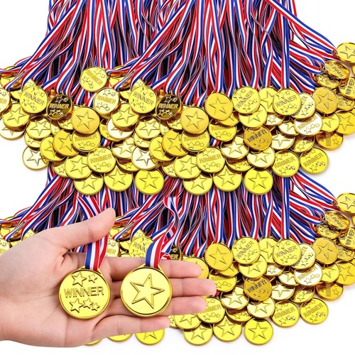 Gold plastic award medal - award, kids