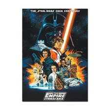 Star Wars - The Empire Strikes Back Retro Movie Poster Official Art Print A3 A4