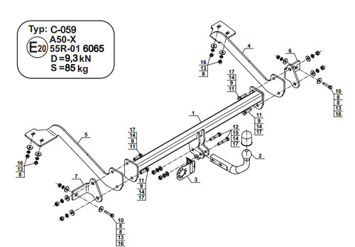 Swan neck tow - swan,