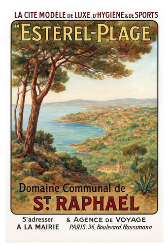 Esterel beach poster - beach,