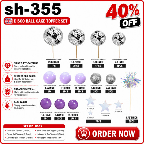 Purple disco ball - ball, mirror