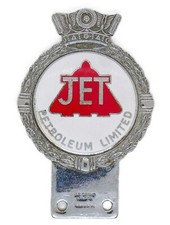 Vintage 1950's-1960's JET petroleum Car Badge by J R Gaunt London