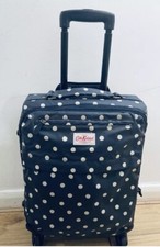 Cath Kidston Navy Spotted suitcase. Weight 2.4 kg. Size: 55 35 21c