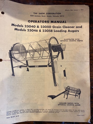 Operators manual for - manual,