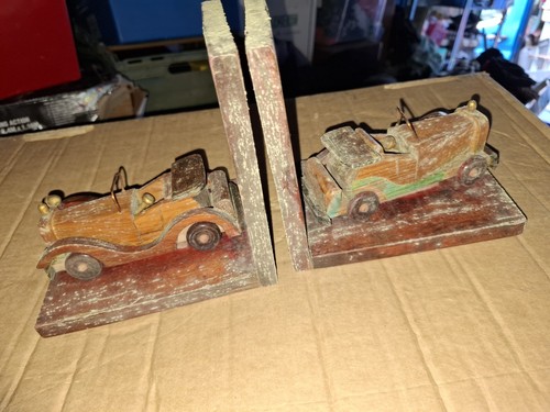 Vintage cars bookends - vintage,