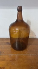 Brown Viresa Glass Demijohn Bottle French Wine Jug EMPTY 5Lt vintage 