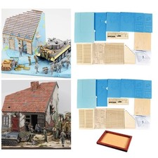 1:35 European Style House Unpainted Crafts Architecture Building Model Kits