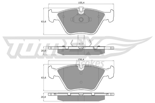 Front brake pad set - front,