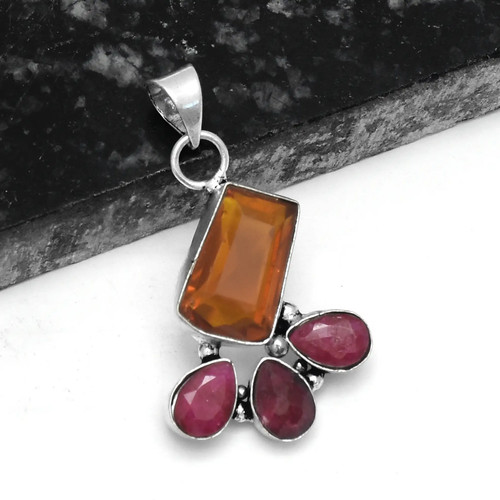 Citrine simuleted ruby ethnic - ruby,