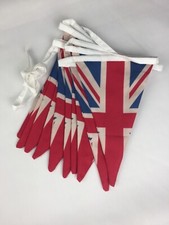 Union jack fabric bunting.Double or single sided.Coronation,banner.King Charles
