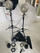 Interfit EX150 Home Photography Studio Flash Lighting Kit 2-Pack Used