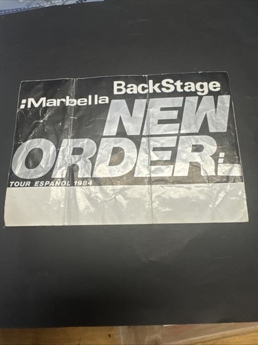 New order backstage - order, pass