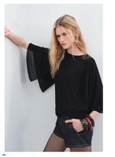 FLOWY CAPE BLOUSE ZW
