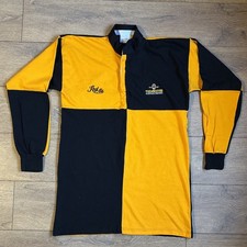 Theakston Traditional Brewers Black & Yellow Rugby Shirt Jersey XL Made England￼