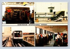 BIRMINGHAM INTERNATIONAL AIRPORT VINTAGE POSTCARD BRITISH AIRWAYS BAC1-11 MAGLEV