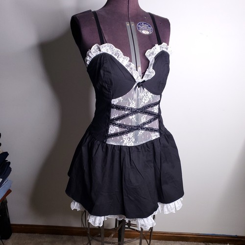 Lip service black - black, corset