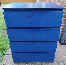 IKEA Malm blue chest of 4 drawers  40cm x 70cm x 100cm RRP £99