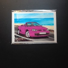 MG TF clear rigid plastic fridge magnet British Vintage classic cars